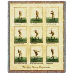 Golf Swing Tapestry Throw